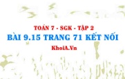 Bài 9.15 trang 71 Toán 7 Kết nối tri thức Tập 2